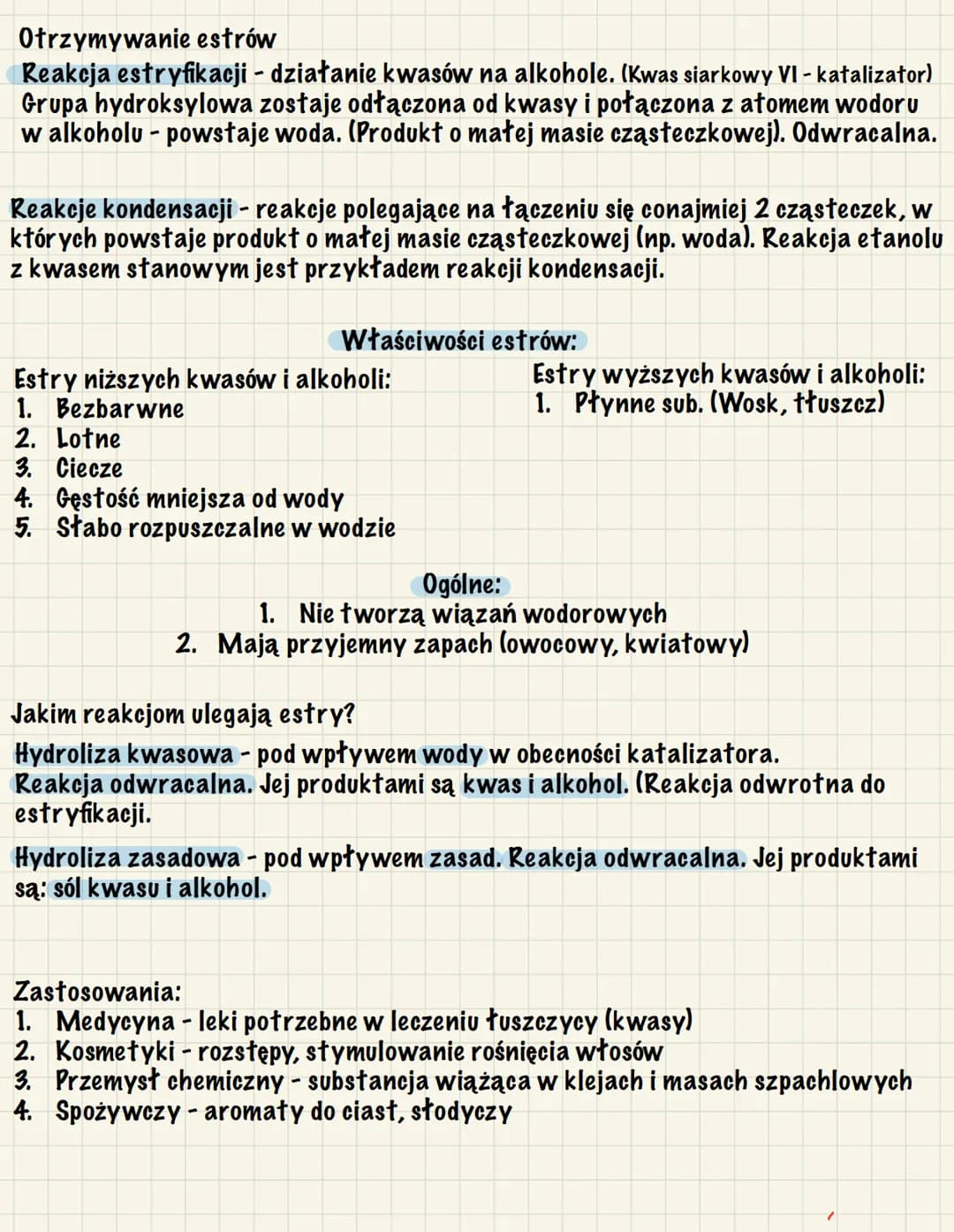 Estry
Co to są estry?
Estry - jednofunkcyjne pochodne węglowodorów, które zawierają w
cząsteczkach grupę estrową -COO- (grupa funkcyjna)
Bud