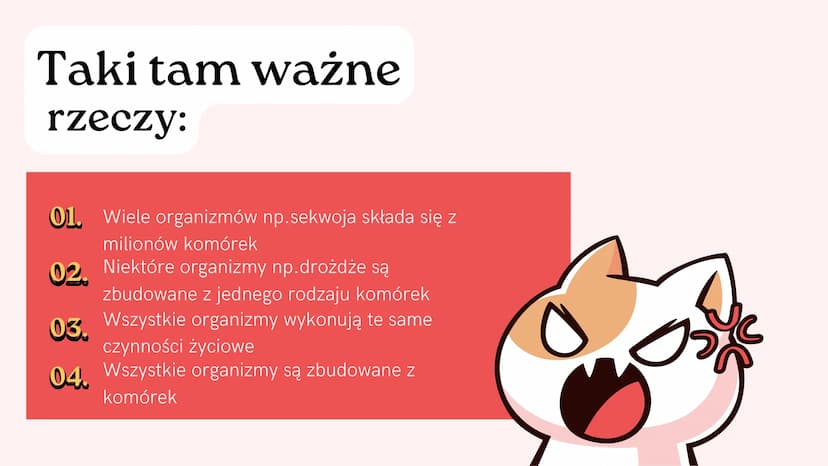 Puls Życia 5 - 1 dział
Biologia Nowa Era
Meow! Czynności życiowe
01 - Odżywianie się
02 - Oddychanie
03 - Wydalanie
04 - Ruch
05 - Wzrost i 