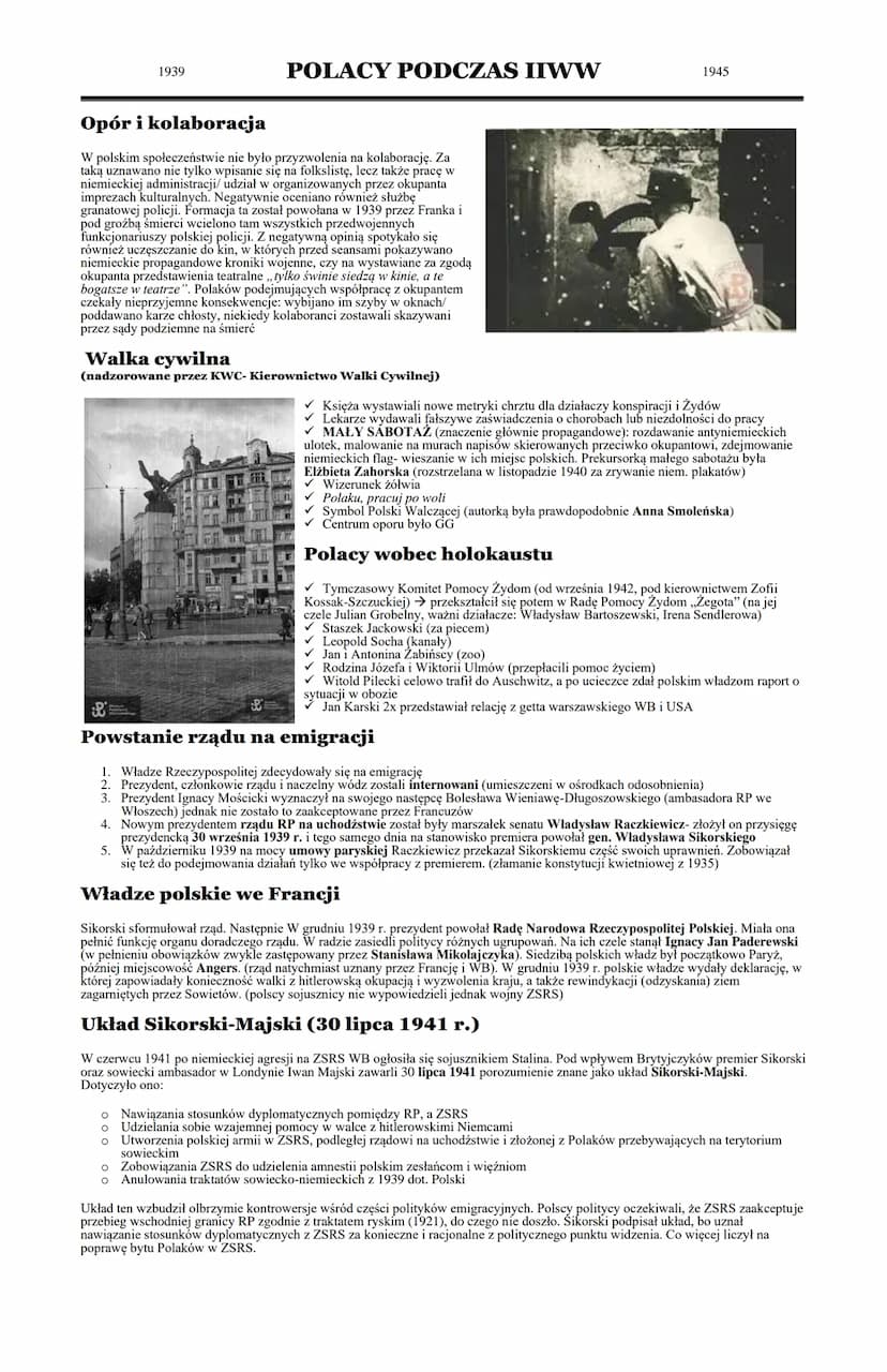 1939
POLACY PODCZAS II
WOJNY ŚWIATOWEJ
Podział ziem polskich
✓ Złamanie konwencji haskiej z
1907r. (zgodnie z nią władze
okupacyjne nie mogą
