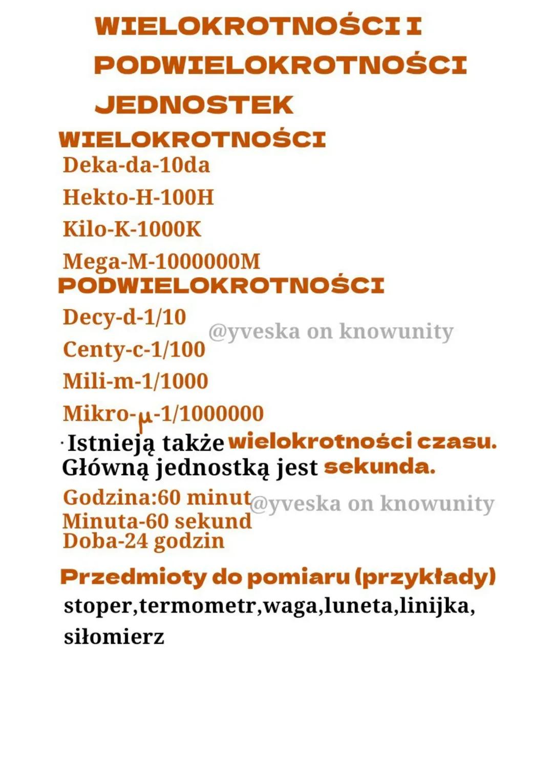 Wielkości fizyczne, jednostki i pomiary