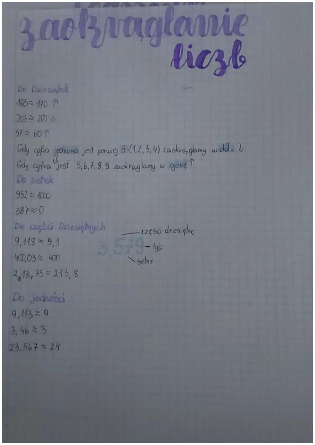 # zaokraglanie

# liczb

Do Daiesiątek

165-170↑

203200

57~60个

Gdy cyfia jednosci jest ponizej 5 (1,2,3,4) zaokra, glamy w dół.↓

Gdy cyf