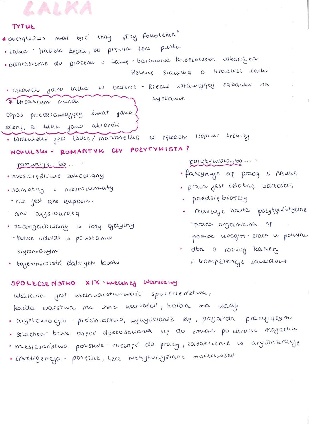 Lalka, opracowanie typowo pod maturę!