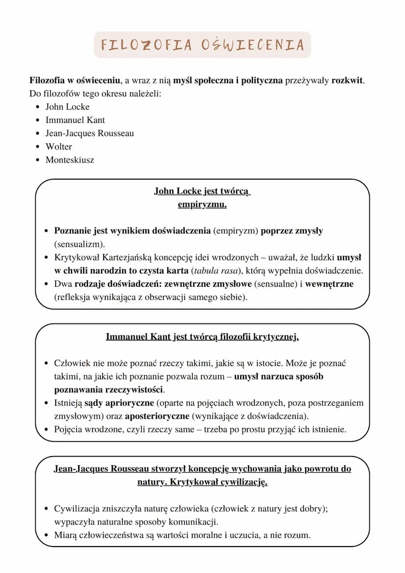 1740 - 1822
OŚWIECENIE
NAZWA EPOKI
Oświecenie to nazwa epoki, którą przyjęto w całej XVIII-wiecznej Europie na określenie
czasów dominacji n