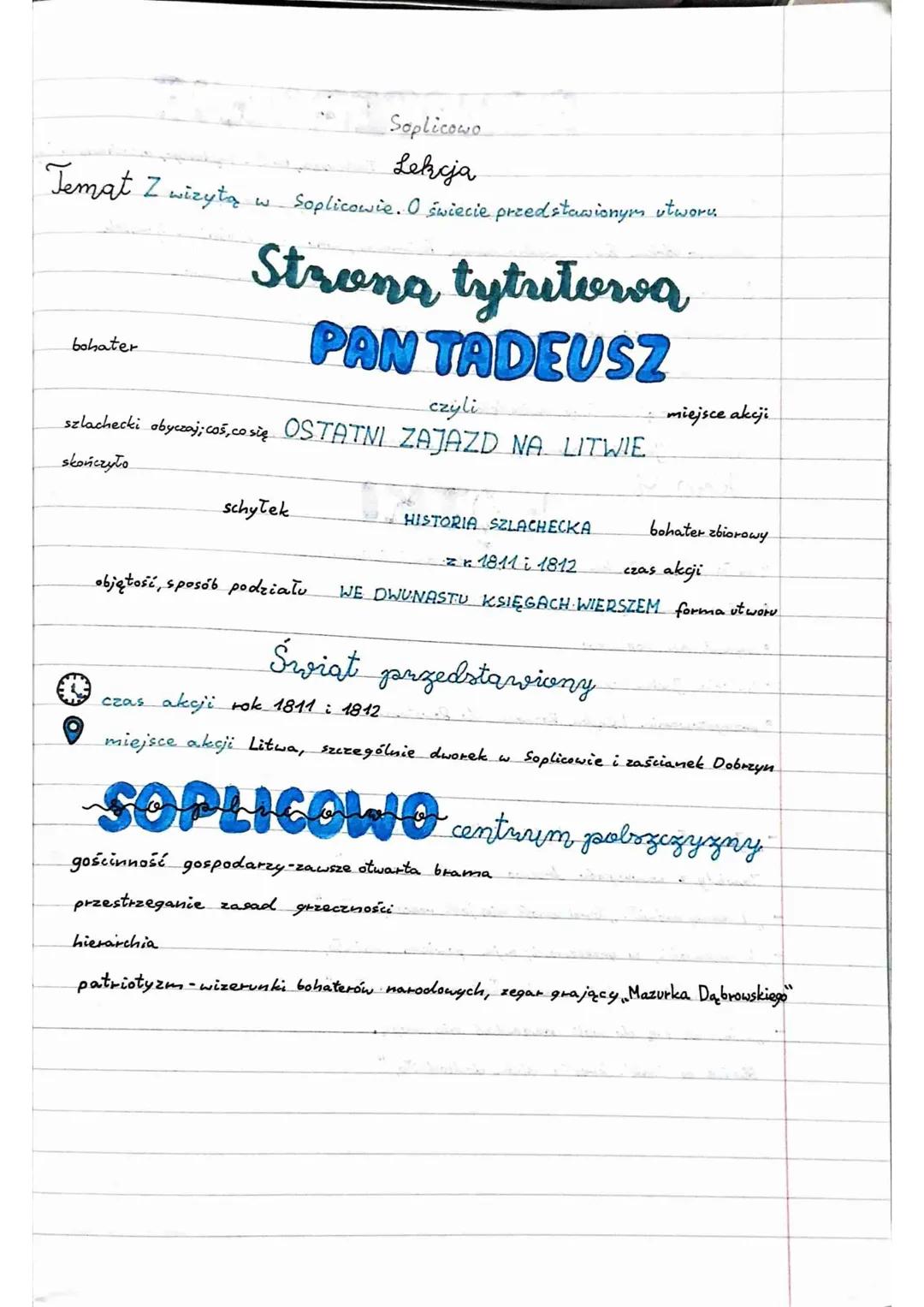 PAN
TADEUSZ
Adam Mickiewicz Pan Tadeusz
Lekcja
Temat Słowa które łączą pokolenia - Inwokacja ".
Innovkacia
zwrtot do kogoś lub czegoś (zazwy