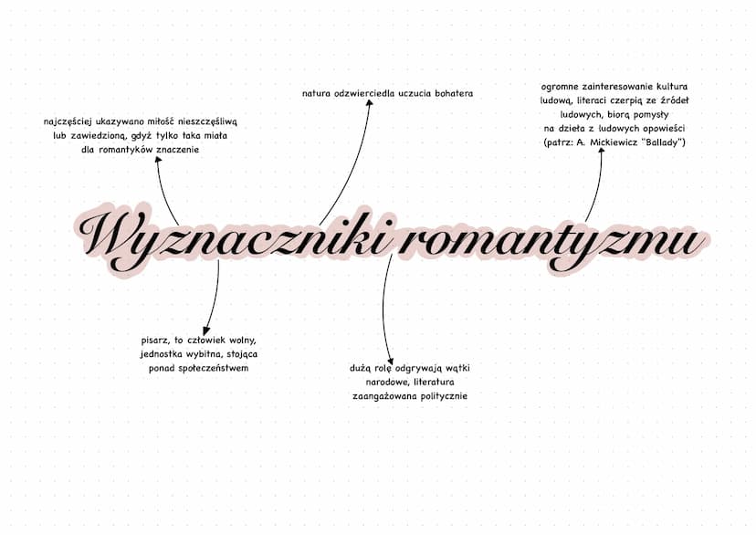 Epoka zrywów wolnościowych i buntu
przeciwko zasadom poprzedniej epoki. Z jednej
strony, najistotniejsza jest w romantyzmie
jednostka i jej 