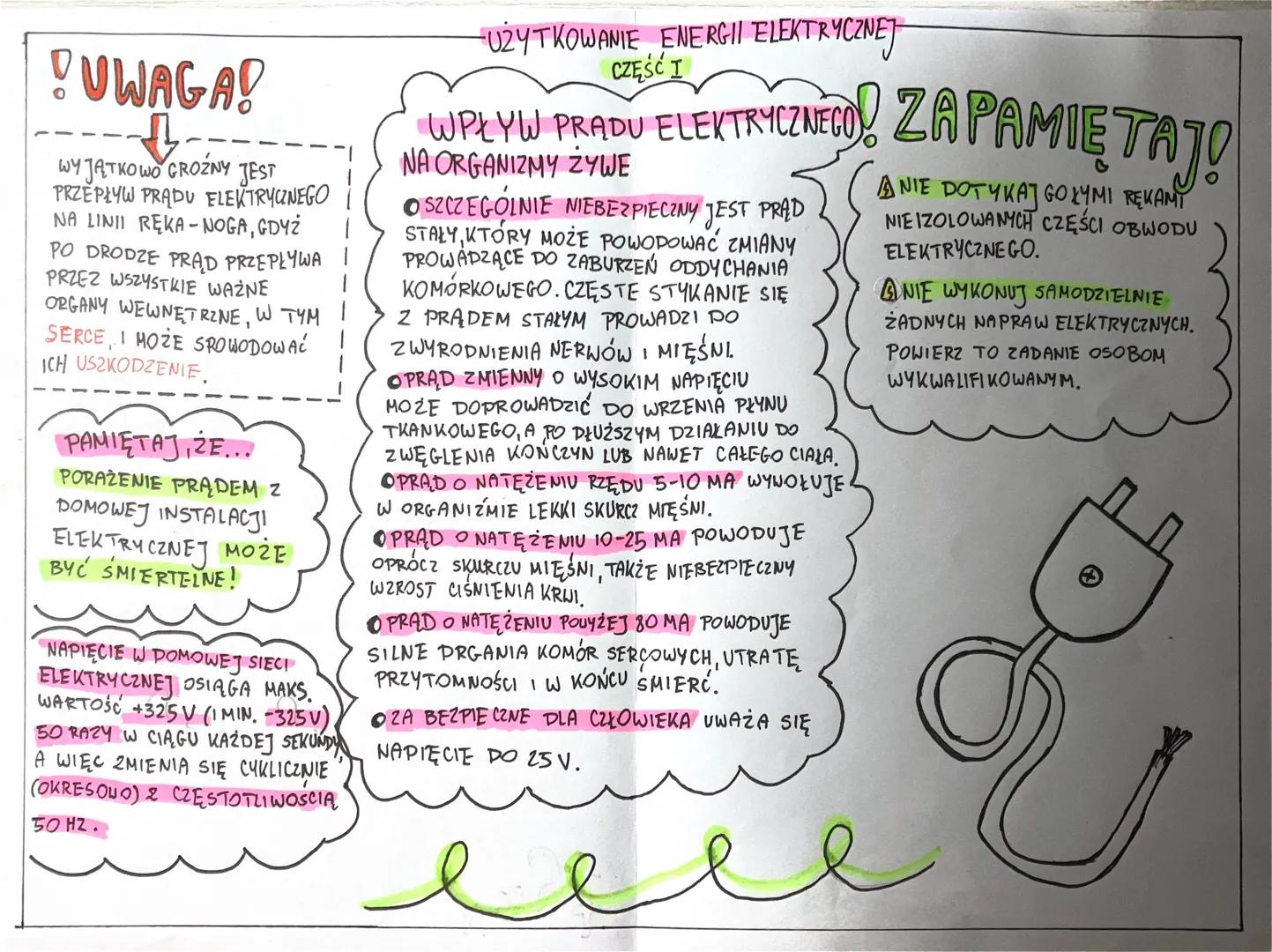 UWAGA!
+
WYJĄTKOWO GROZNY JEST
PRZEPŁYW PRĄDU ELEKTRYCZNEGO
NA LINII REKA-NOGA, GDYŻ
PO DRODZE PRĄD PRZEPŁYWA
PRZEZ WSZYSTKIE WAŻNE
ORGANY W