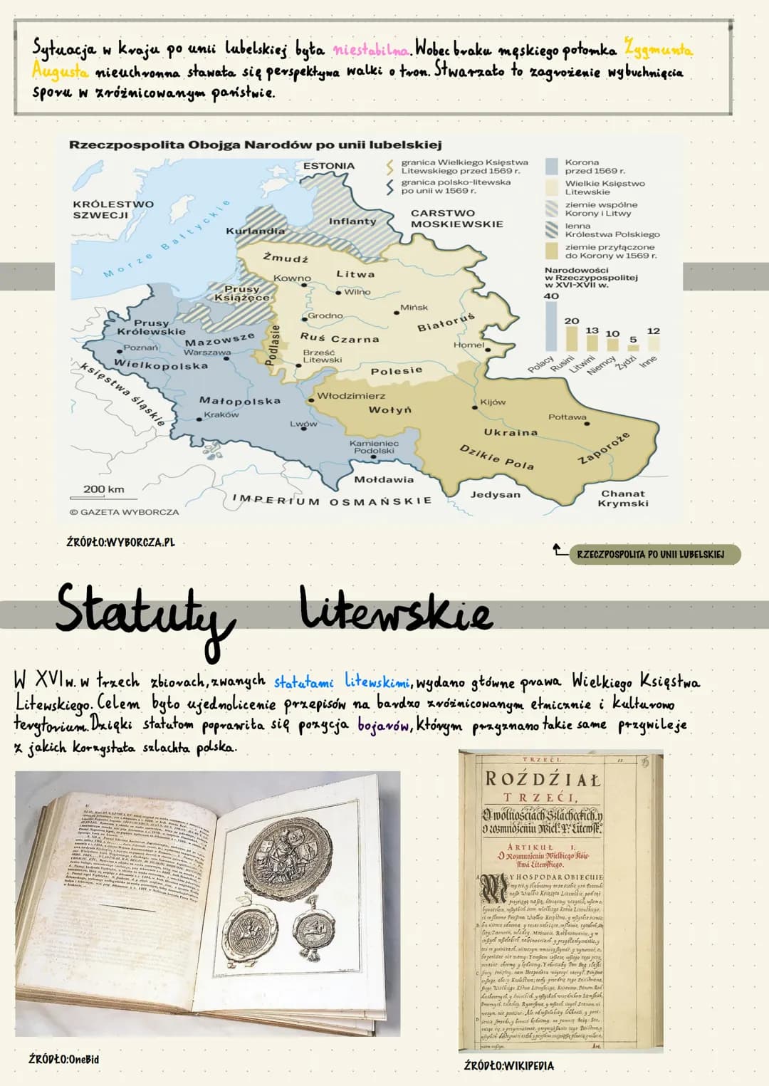 RZECZPOSPOLITA OBOJGA NARODÓW
Czasy unii personalnej
Łącząca Polskę i Litwę unia personalna nie miata trwatego charakteru. Dochodzito do syt