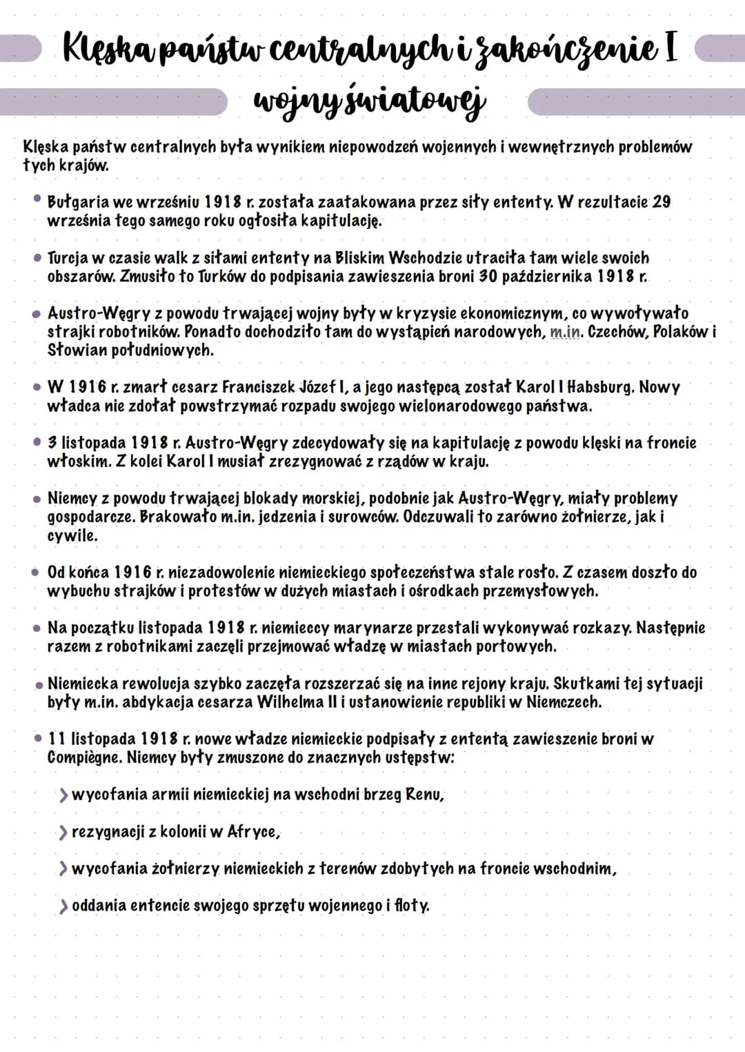 Zakończenie i skutki
I wojny światowej
Sytuacja militarna państw centralnych
Sytuacja militarna państw centralnych podczas I wojny światowej