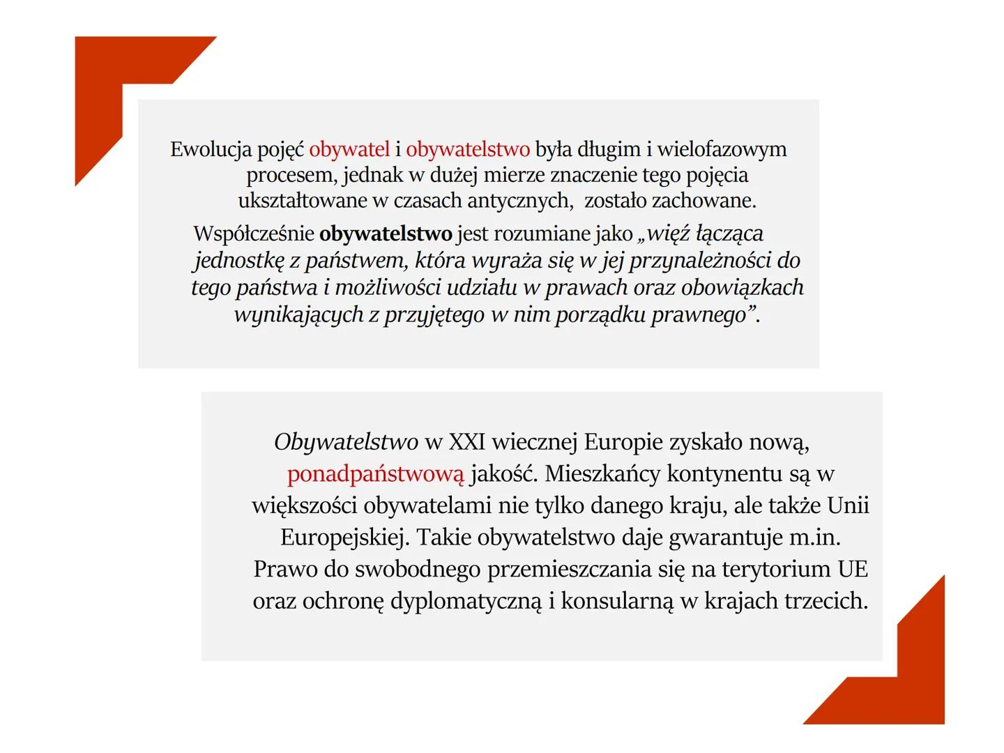 POLSKIE
WZORCE
OBYWATELA
WYKONAŁA: WERONIKA DĄBKOWSKA KI. IIA Pierwsze poświadczone użycie wyrazu „obywatel” w Polsce
datowane jest na począ