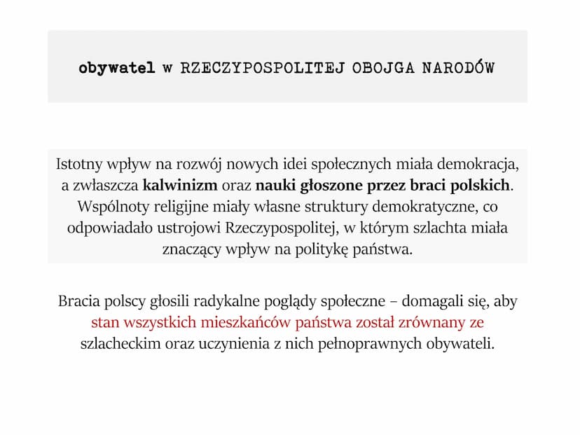 POLSKIE
WZORCE
OBYWATELA
WYKONAŁA: WERONIKA DĄBKOWSKA KI. IIA Pierwsze poświadczone użycie wyrazu „obywatel” w Polsce
datowane jest na począ