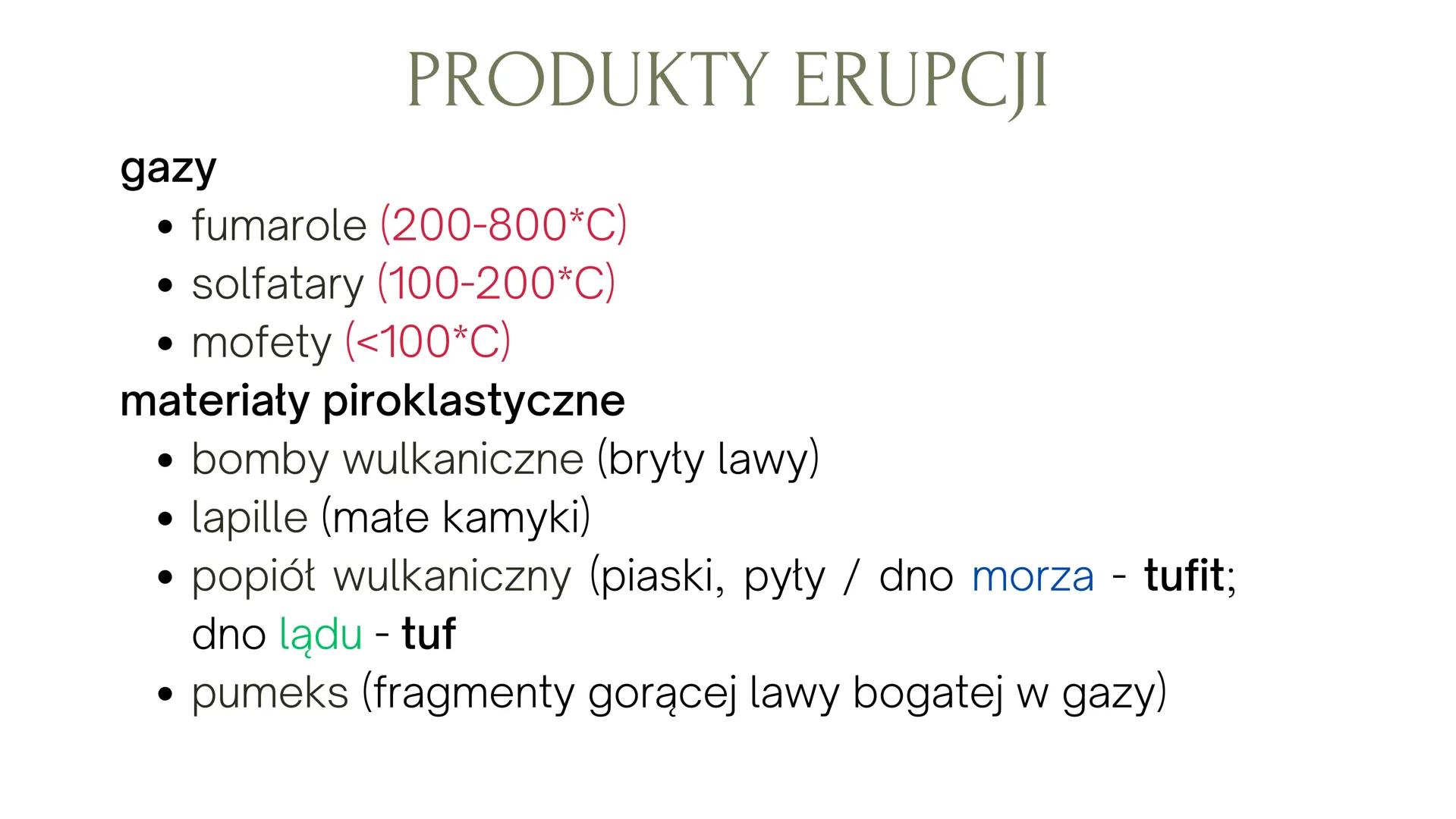 PLUTONIZM I WULKANIZM ptynne skaty powstające
pod powierzchnią Ziemii
procesy powstawania
magmy, przemieszczanie,
krystalizacja itp.
MAGMA, 