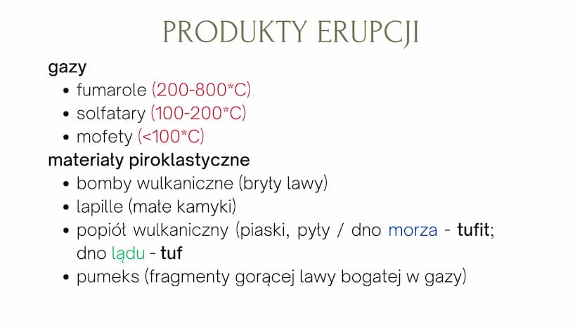 PLUTONIZM I WULKANIZM ptynne skaty powstające
pod powierzchnią Ziemii
procesy powstawania
magmy, przemieszczanie,
krystalizacja itp.
MAGMA, 