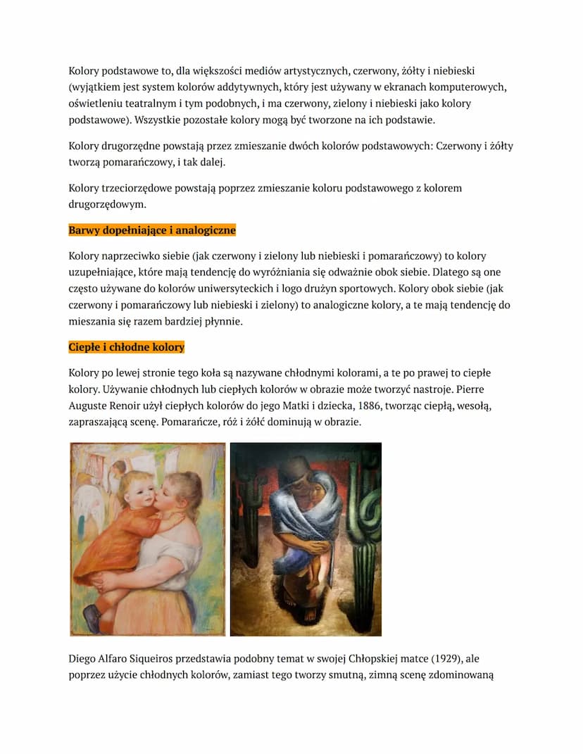 Kolor
Barwa
Red
Orange
Tertiary
Secondary
Primary
Artyści mogą używać kolorów z wielu innych powodów niż tylko do powielania rzeczywistości,