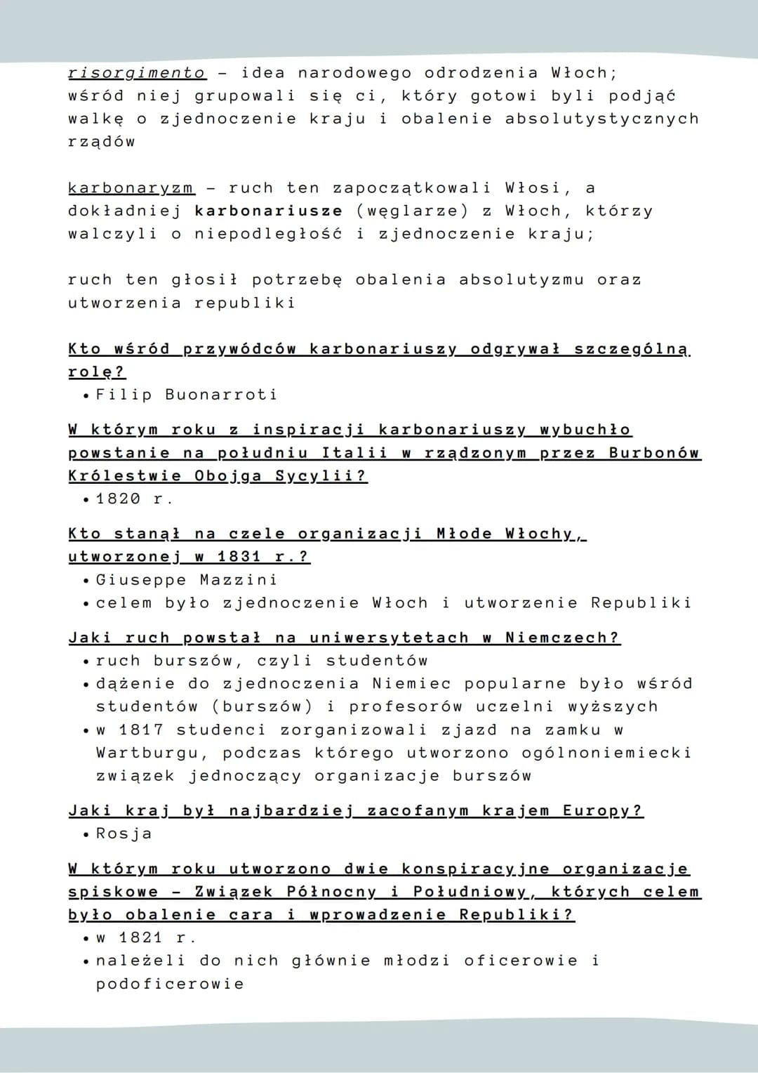 DATY:
02.10.1814 otwarcie kongresu wiedeńskiego
01.03.1815 początek "stu dni Napoleona"
09.06.1815 zakończenie kongresu wiedeńskiego
18.06.1