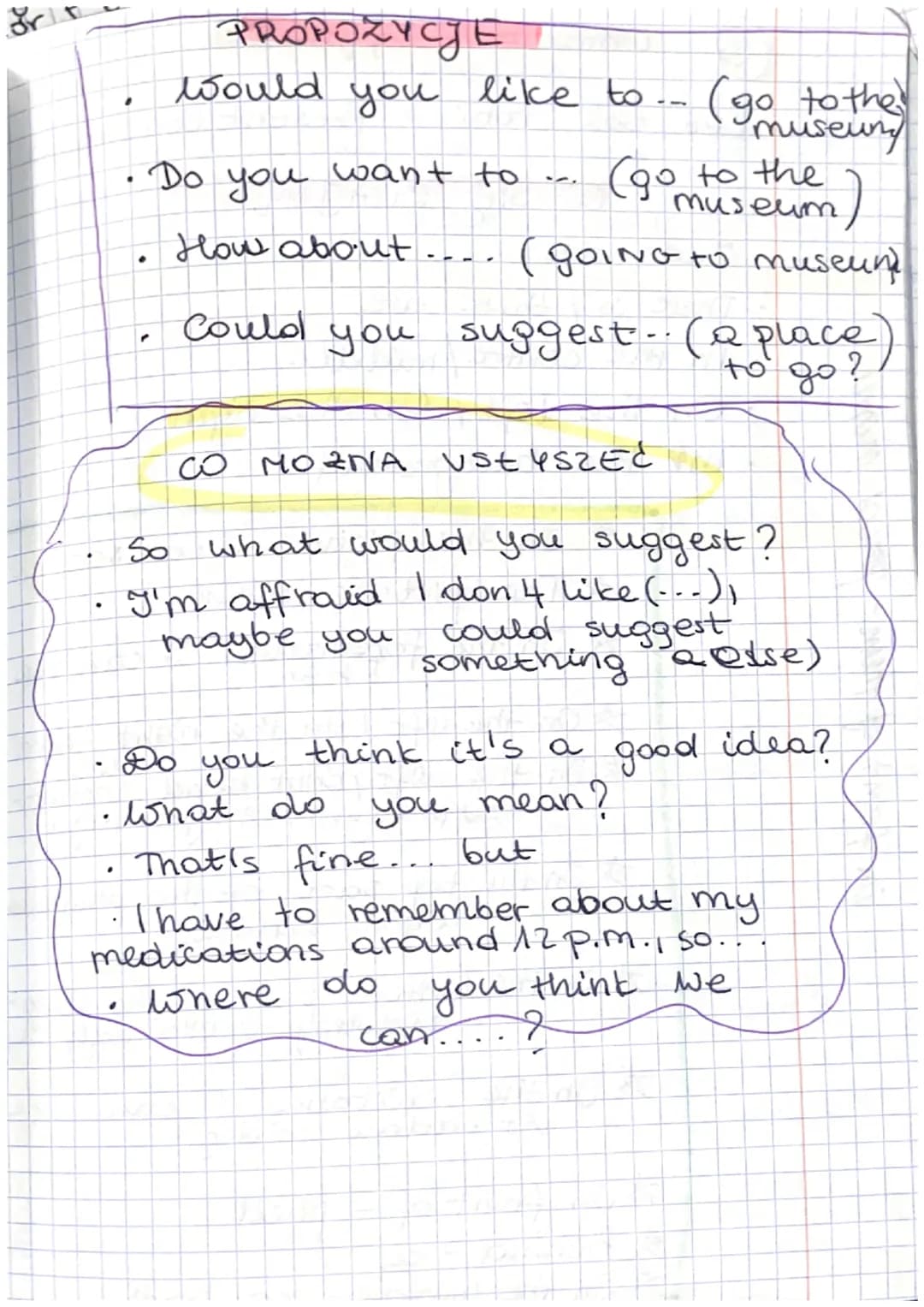 Matura
(1) Roamowa wstępna
(2) Chmurki
OPINIA
•What do you think?
How about you?
1
▼
ustna
ODRZUCENIE
to I don't think it's a
.
-
fre
• I'm
