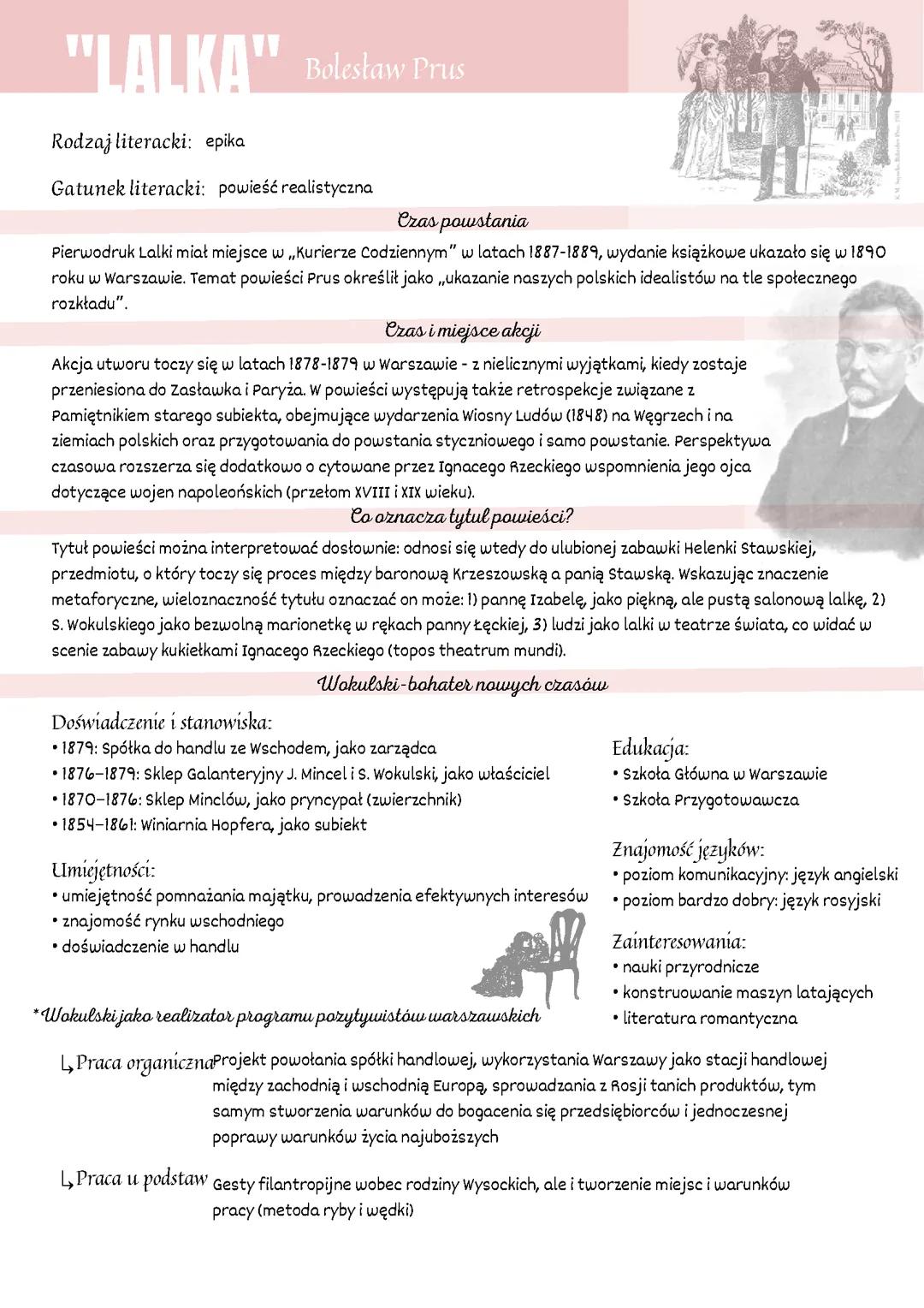 "Lalka" Bolesław Prus