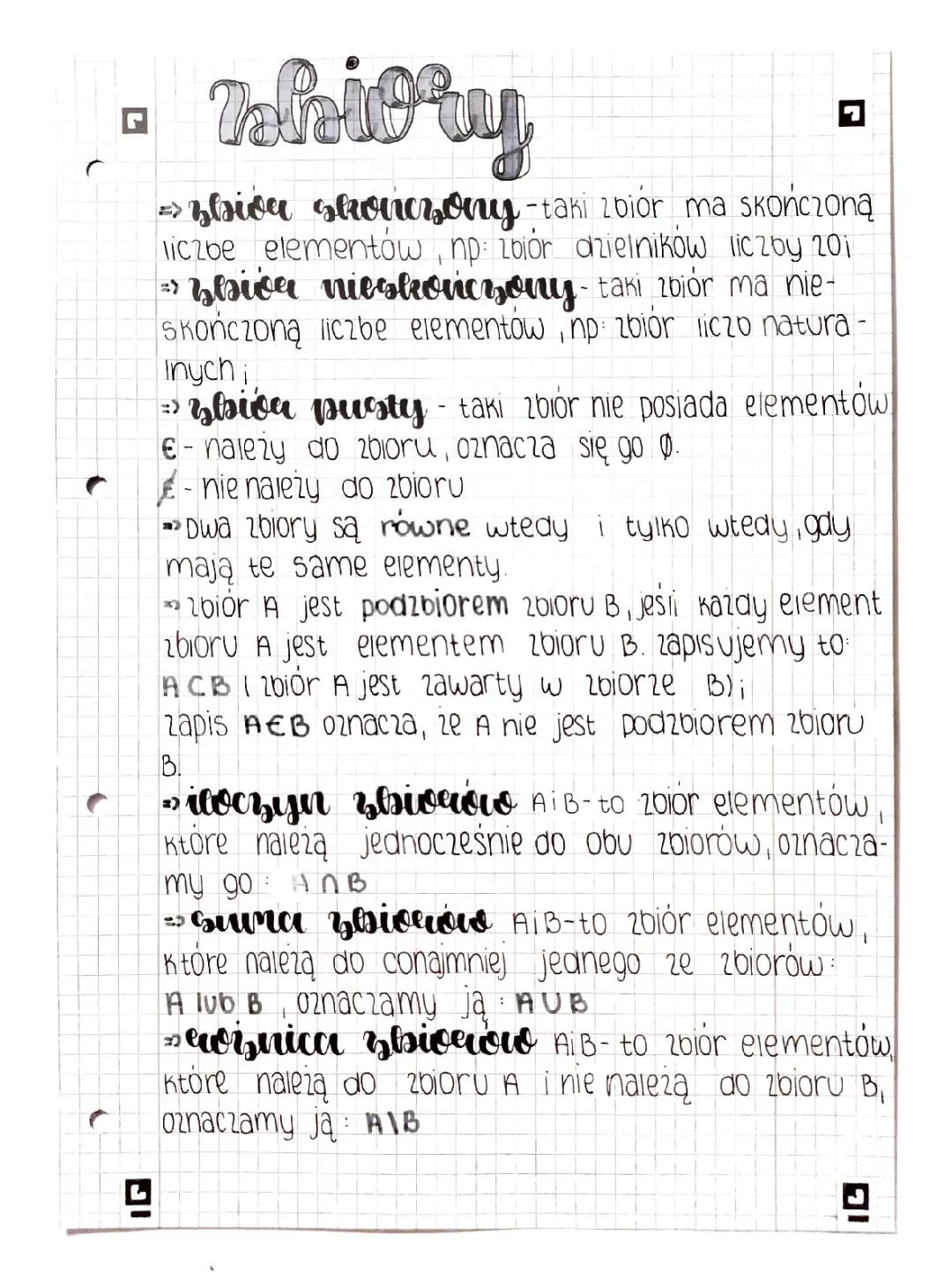 matematyka- zbiory