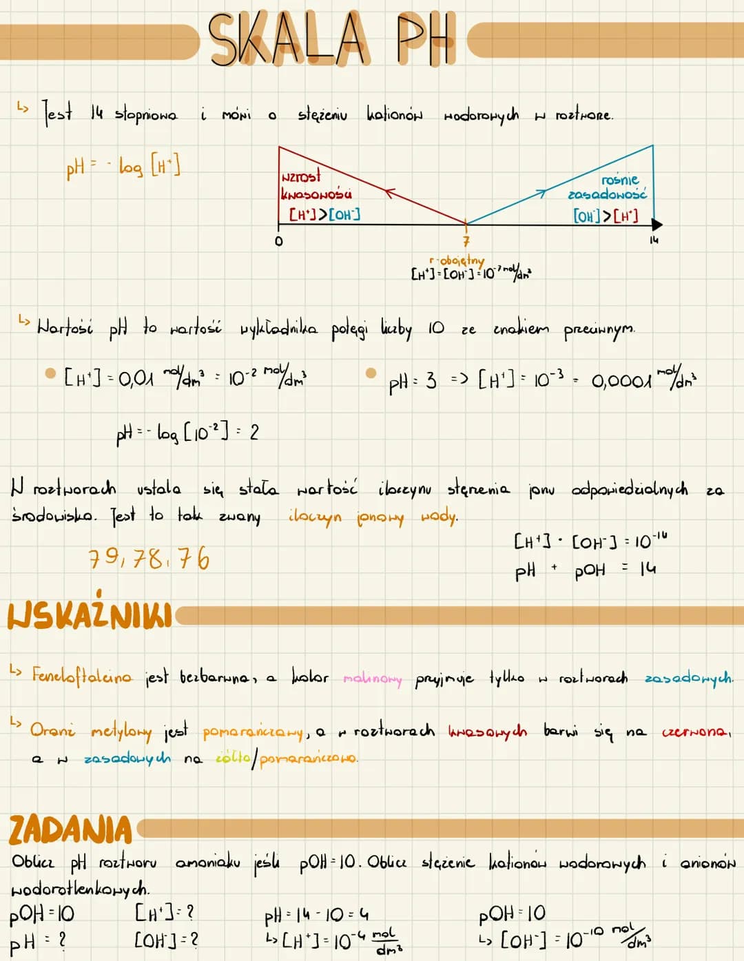 L>
L>
Test 14 stopniowa i Móni
pH = -log[H]
L>
USKAZNIKI
L> Feneloftalcino jest bezbarwna,
SKALA PH
Q
O
POH 10
pH = ?
[H+]=?
[OH] = ?
wzrost
