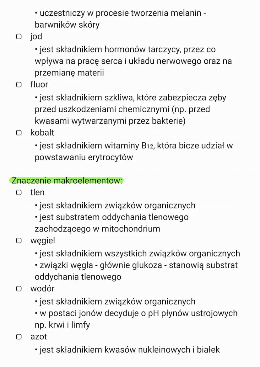 2. Chemiczne podstawy życia
2.1. Skład chemiczny organizmów.
Makro- i mikroelementy.
Pierwiastki obecne w organizmach wchodzą w skład
związk