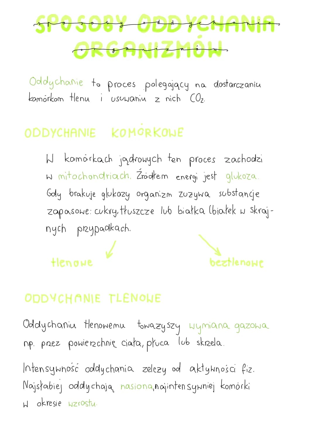STOSOBY ODDKNANA
GREDNIZMÓW.
Oddychanie to proces polegający na dostarczaniu
kamorkom tlenu i usuwaniu z nich CO₂.
ODDYCHANIE KOMÓRKOWE
W ka