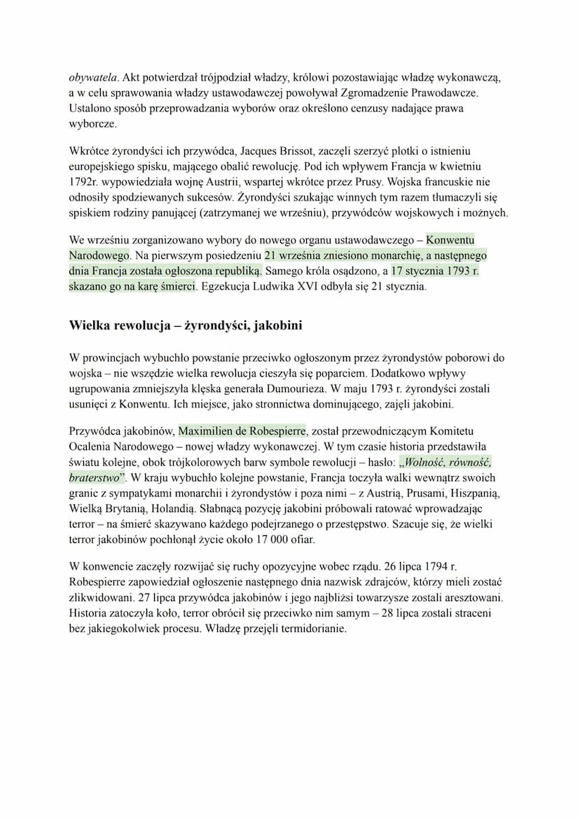 Rewolucja Francuska 5 maj 1789 - 9 lis 1799
Wybuch i pierwsze miesiące trwania
Monarchia absolutna we Francji nie dopuszczała do głosu organ
