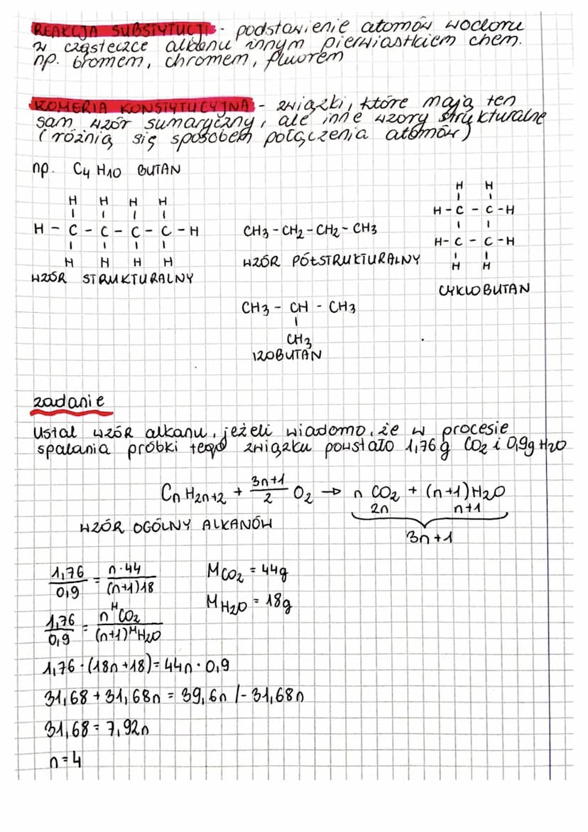 szereg
homologiczny
ΕΤΑΝ
METAN CH4
сань
PROPAN C3H8
BUTAN C₂ H₂O
PENTAN C5H12
HEKSAN C6H14
HEPTAN CH 16
OKTAN C8H 18
NONAN C₂ H₂0
DEKAN C10 
