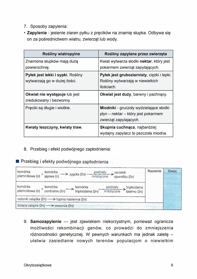 Temat: Rośliny okrytozalążkowe.
1. Formy roślin okrytozalążkowych:
• Występują powszechnie w środowisku lądowym, a wtórnie zasiedlają także
