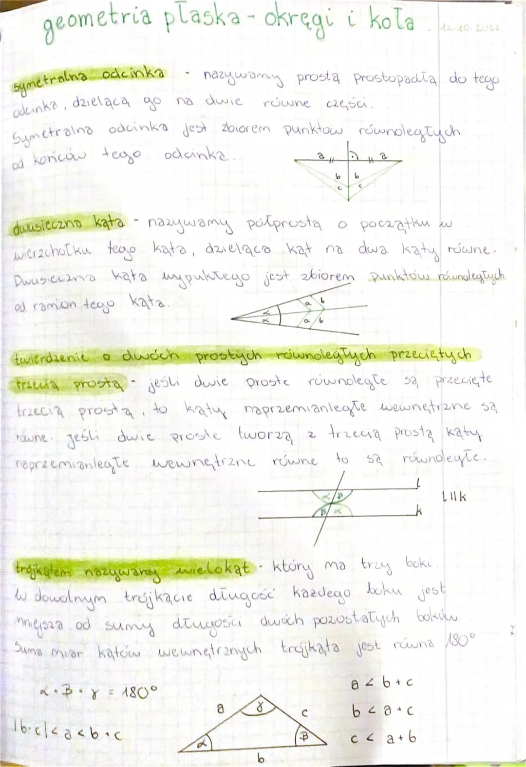 geometria płaska- okregi i koła
