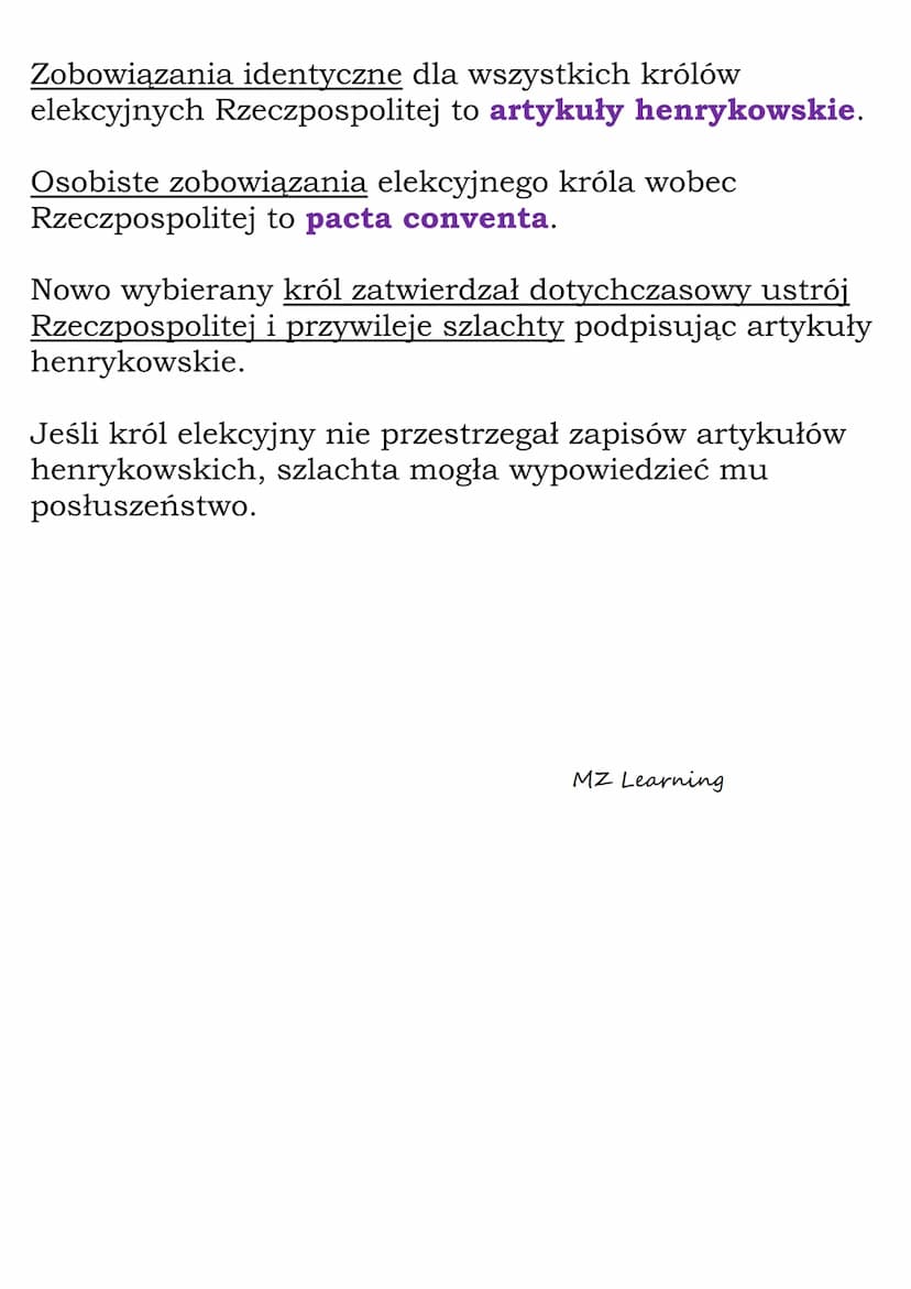 Wolna elekcja
W roku 1572 bezpotomnie zmarł ostatni władca z
dynastii Jagiellonów Zygmunt August.
Czas między śmiercią króla a objęciem wład