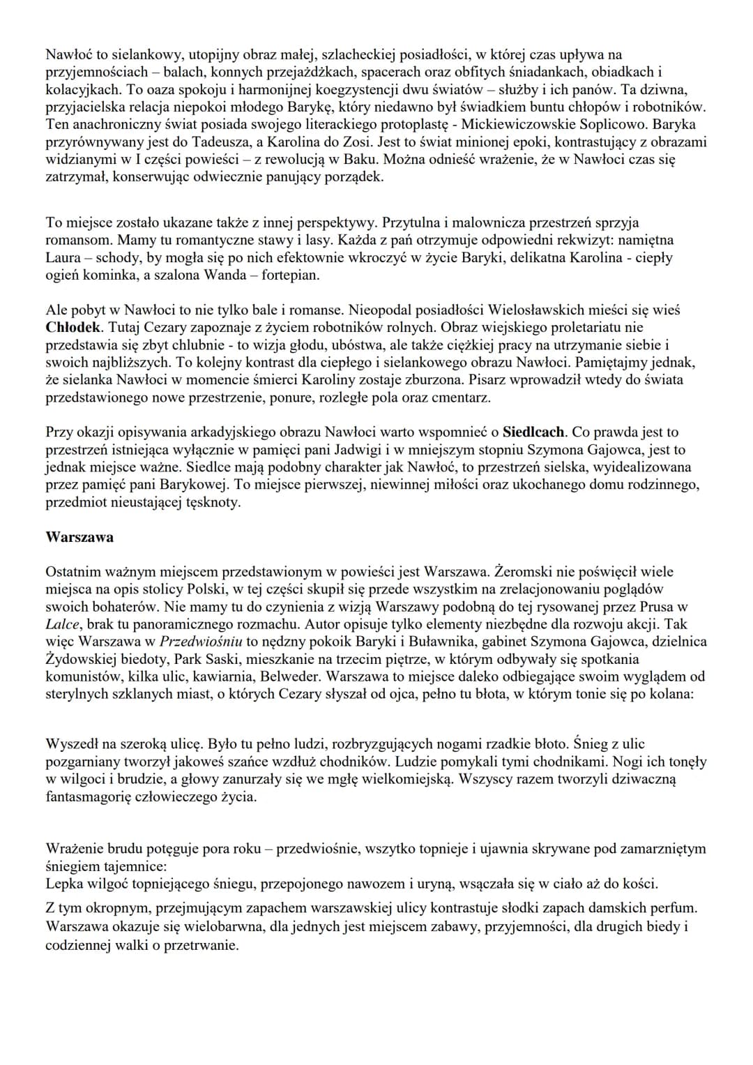 Geneza Przedwiośnia
Geneza powieści Żeromskiego „Przedwiośnie" jest ściśle związana z sytuacją społeczno-polityczną
pierwszych lat niepodleg