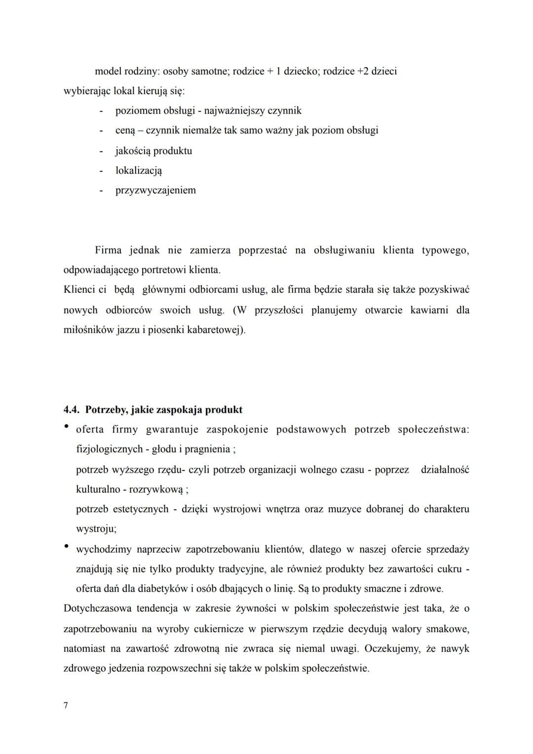 I STRESZCZENIE KIEROWNICZE
Celem niniejszego biznes planu jest przedstawienie opłacalności rozpoczęcia działalności
przez Kawiarnię „Karmelk