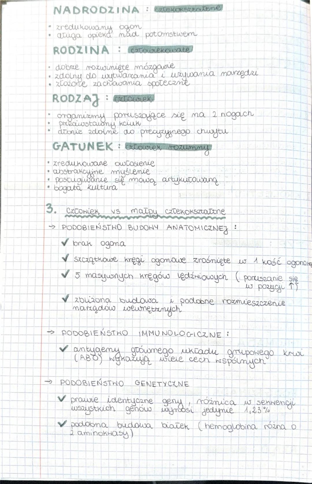 miejsce człowieka w
systemie klasyfikacji
organizmów
antropologia - nauka o człowieku
1. unikatowe cechy człowieka rozumnego:
- pionowa post