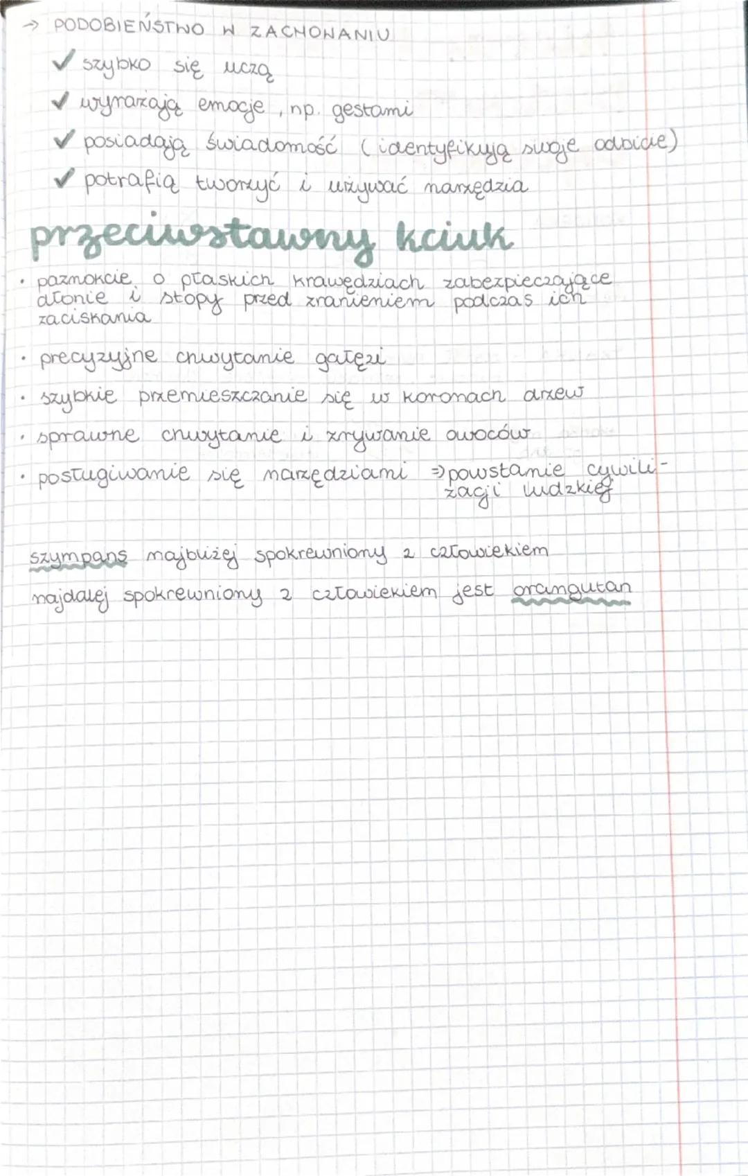 miejsce człowieka w
systemie klasyfikacji
organizmów
antropologia - nauka o człowieku
1. unikatowe cechy człowieka rozumnego:
- pionowa post