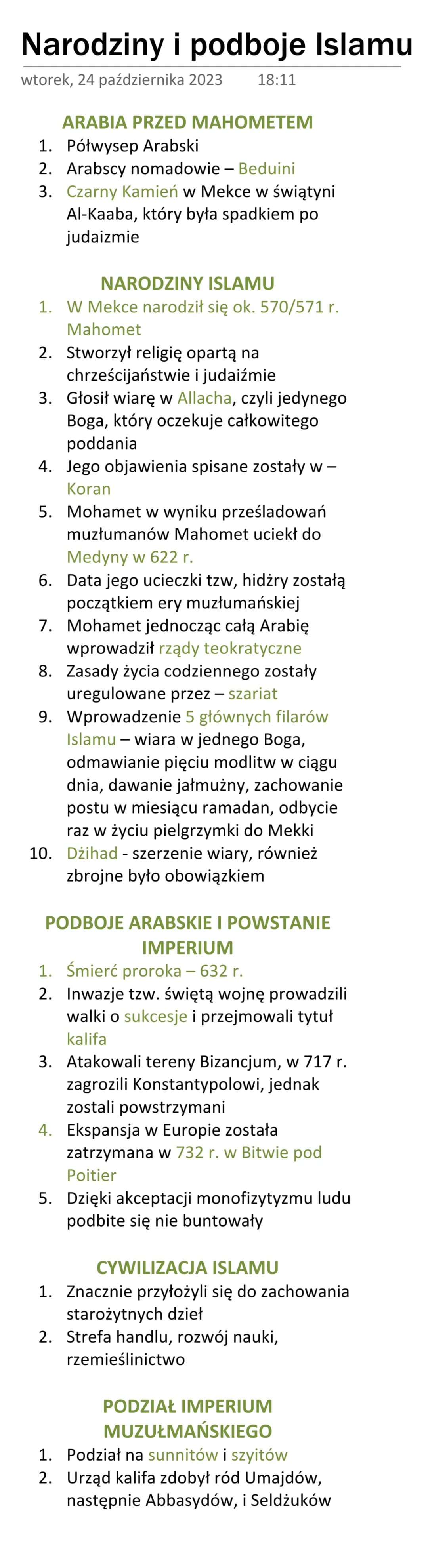 Narodziny i podboje Islamu