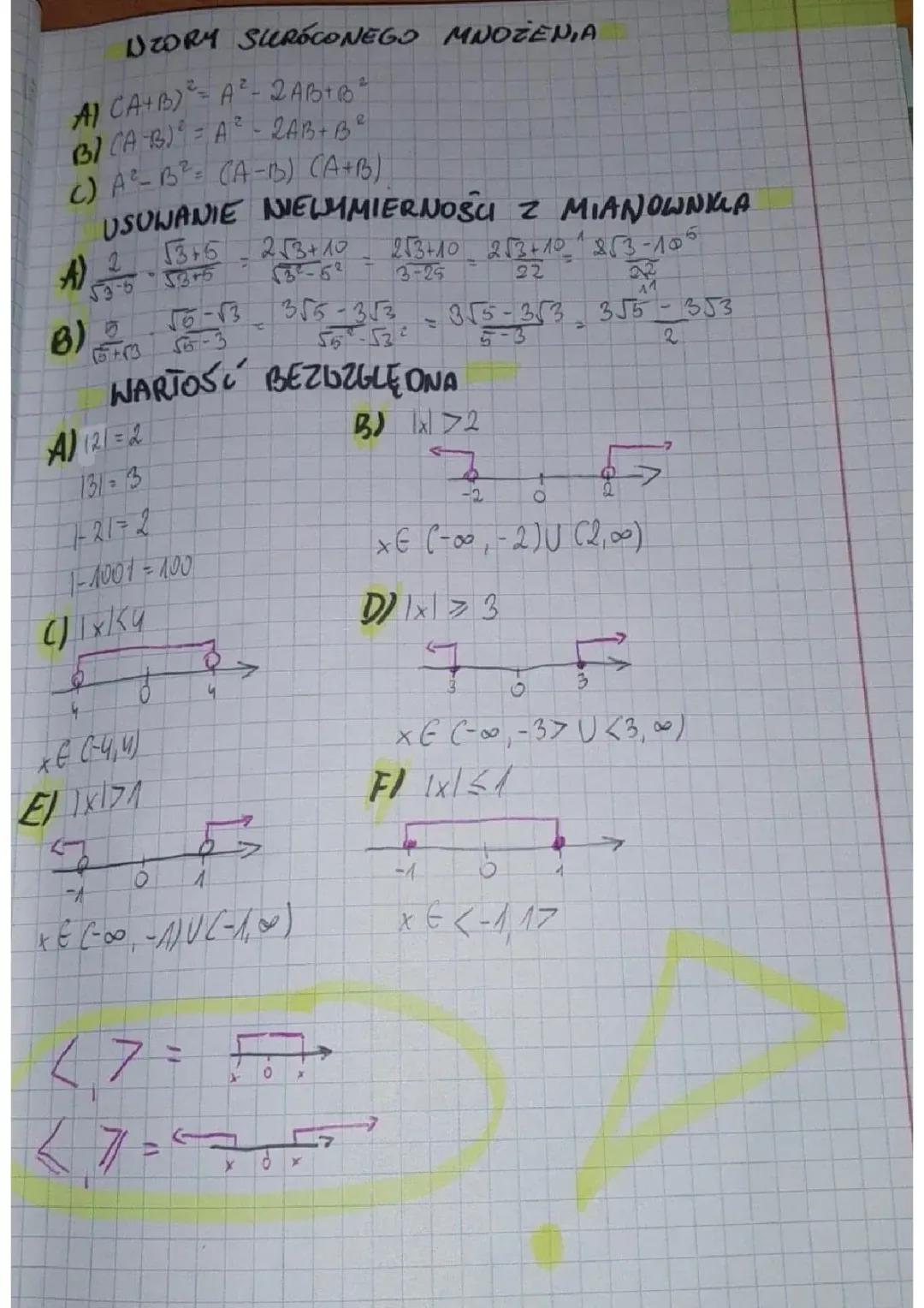 Język matematyki - Sprawdziany i Materiały klasa 1 liceum