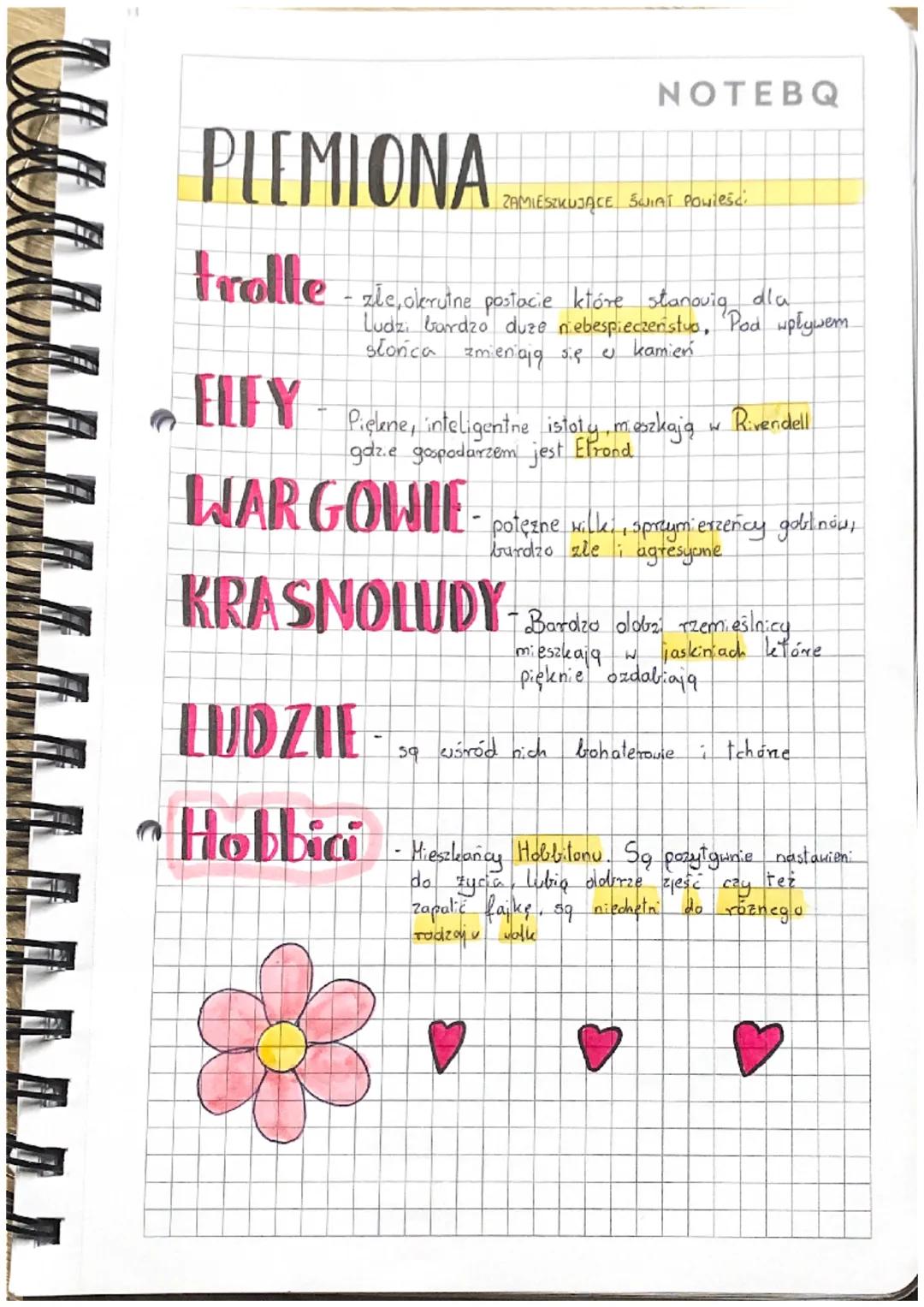 NOTEBQ

Hobbit J.R.R Tolkien.

Hobbit jest powieścią fantasy wktorej występuje
narraja 3-osobowa chociarz zdarzają sie wypowiedzi narratora
