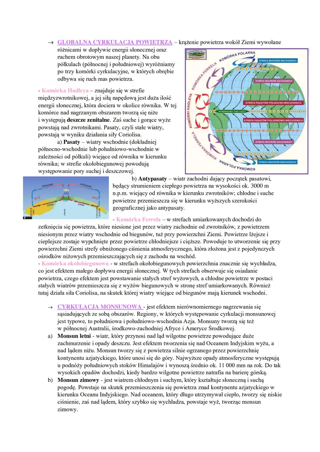 1. SKŁAD I BUDOWA ATMOSFERY
Atmosfera to powłoka ziemska, która składa się z mieszaniny gazów, nazywamy ją powietrzem
atmosferycznym. Atmosf