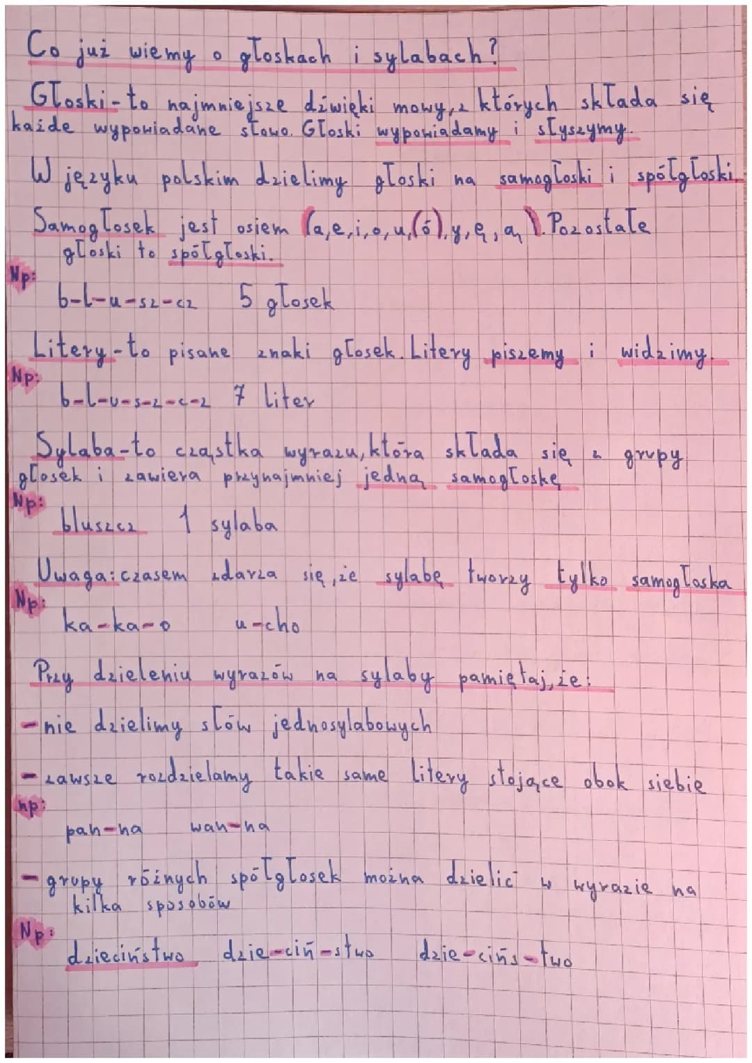 Co już wiemy o głoskach i sylabach?