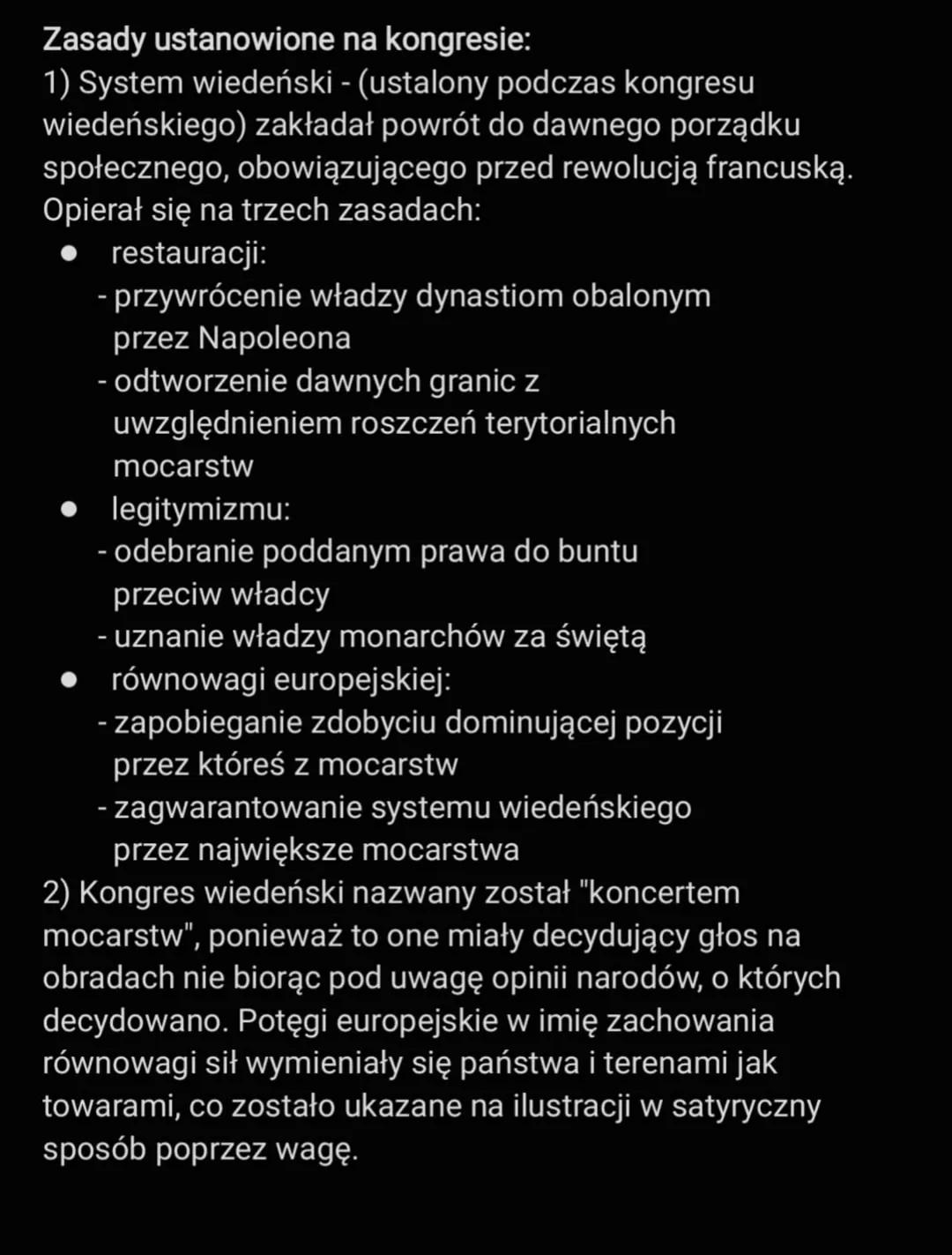 KONGRES WIEDEŃSKI
Cele kongresu:
1) rozpoczęcie kongresu (1814r., Wiedeń)
2) główne cele:
ustanowienie międzynarodowego ładu w Europie.
• ch