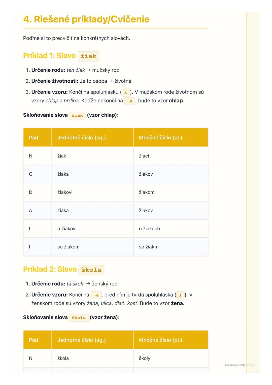 # Podstatné mená

## 1. Prehľad podstatných mien

Podstatné mená sú veľmi dôležité slová v slovenčine. Pomenúvajú všetko okolo
nás osoby, zv
