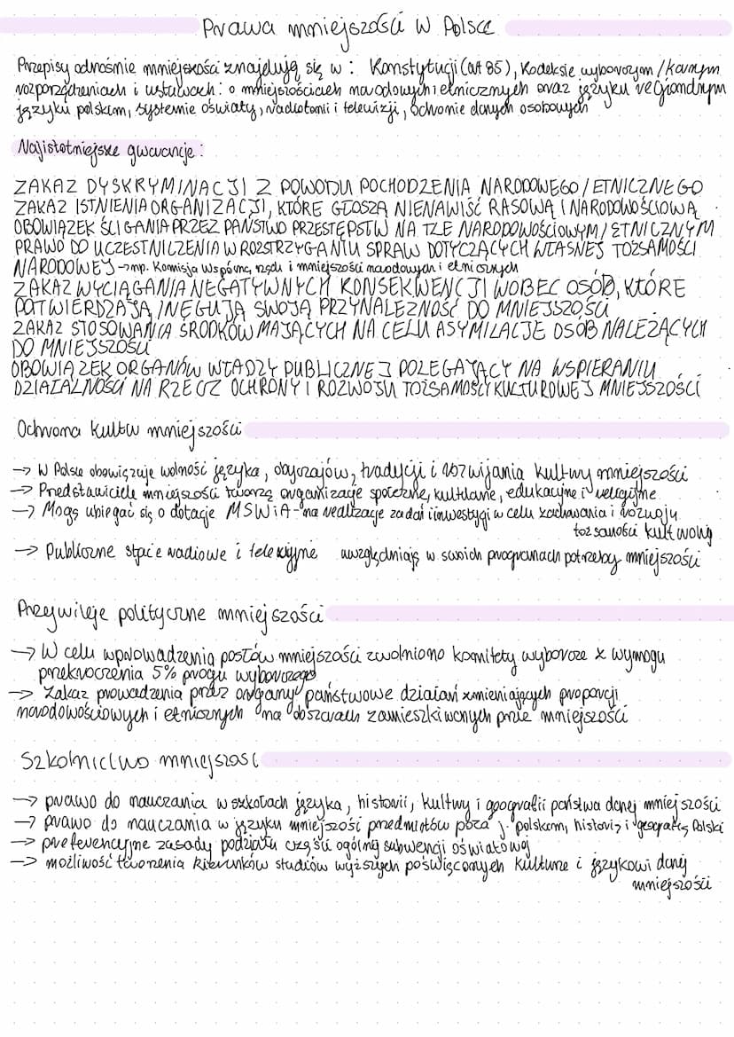 
<p>Mniejszość - zbiorowość odróżniająca się od większości danego społeczeństwa poprzez własną kulturę i tradycje, a często również poprzez 