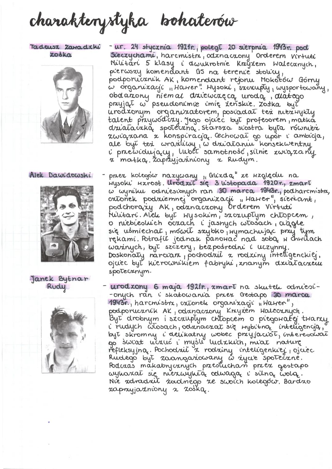 Ramienie
-nc szeniec
Aleksander
Kaminski
czas akcji
plan wydarzeń
czasy okupacji hitlerowskiej
od czerwca 1939 do sierpnia 1943
relacja T.Za