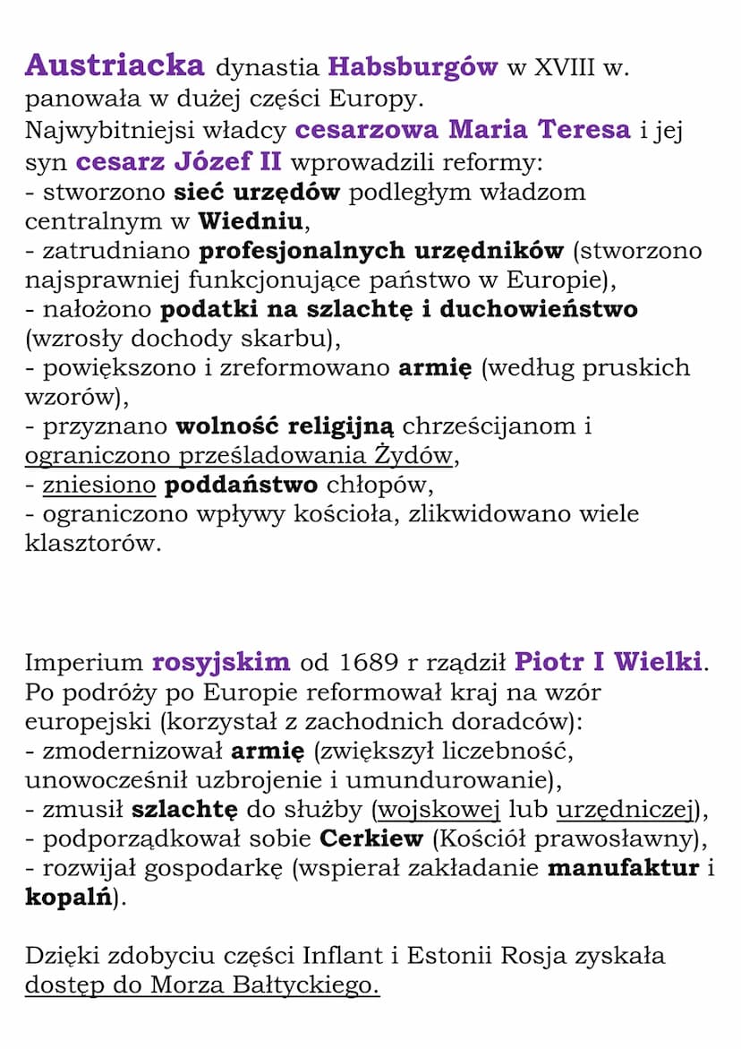 Nowe potęgi europejskie
Dział: Od absolutyzmu do republiki
Potęgami europejskimi były Francja i Wielka Brytania.
W XVIII w. dołączyły do nic