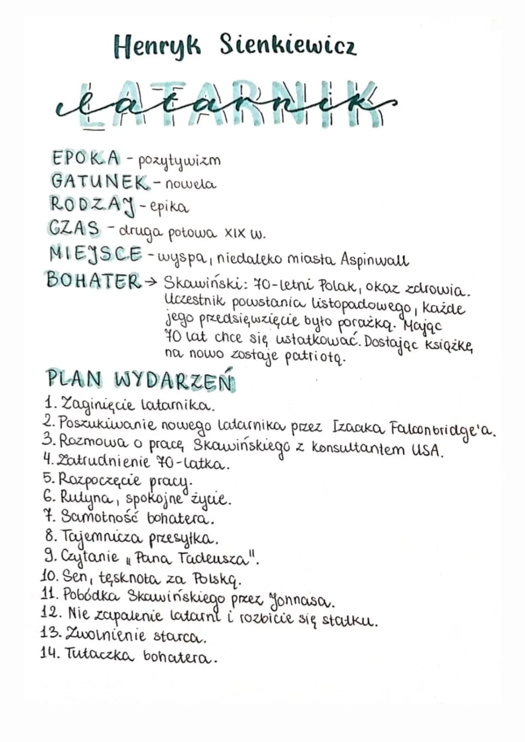 Latarnik notatka 