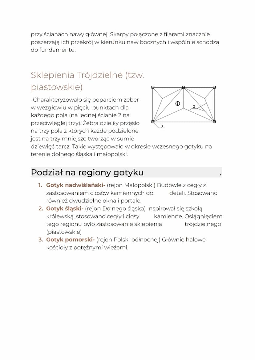 POLSKA
Architektura Sakralna
Pochodzenie
W Polsce gotyk pojawił się wraz z zakonami dominikańskimi i
franciszkańskimi w XIIIw.
• Pierwszymi 