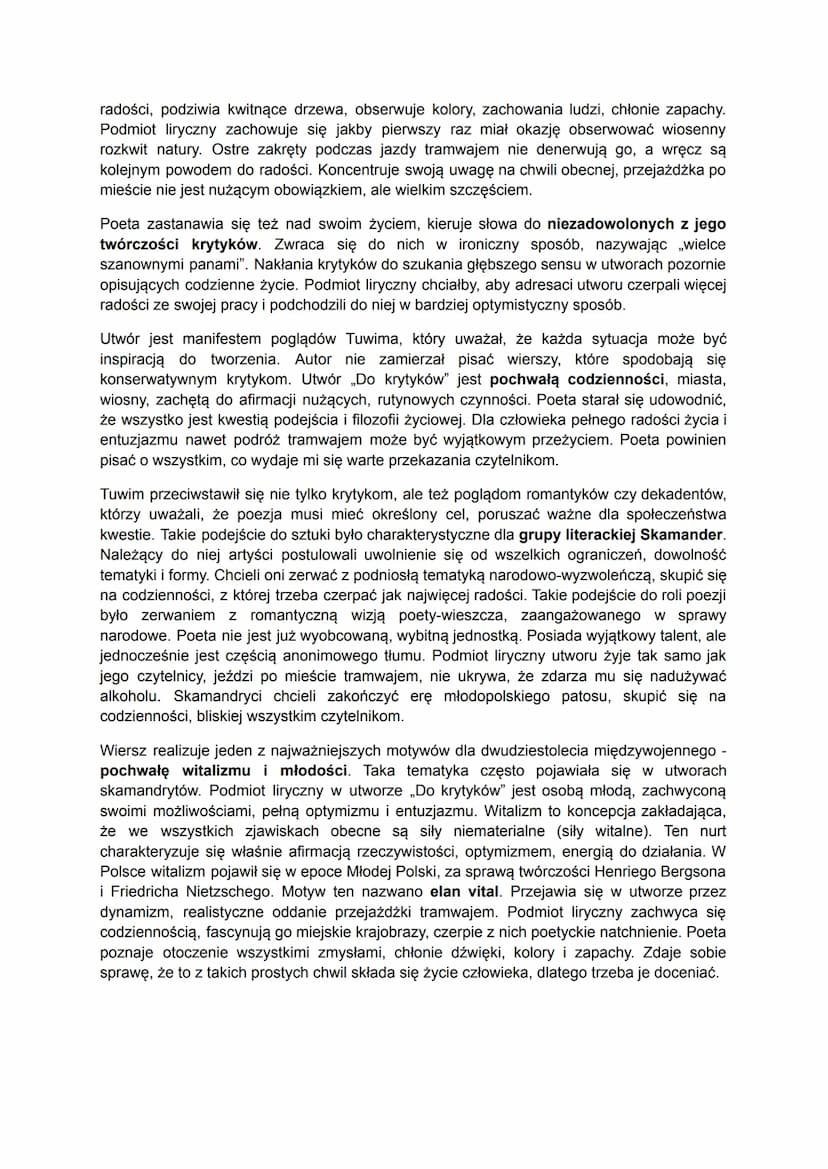 Julian Tuwim
Wybrane utwory
Ranyjulek
Utwór ,,Ranyjulek" posiada cechy charakterystyczne dla wczesnego etapu twórczości Juliana
Tuwima. Obra