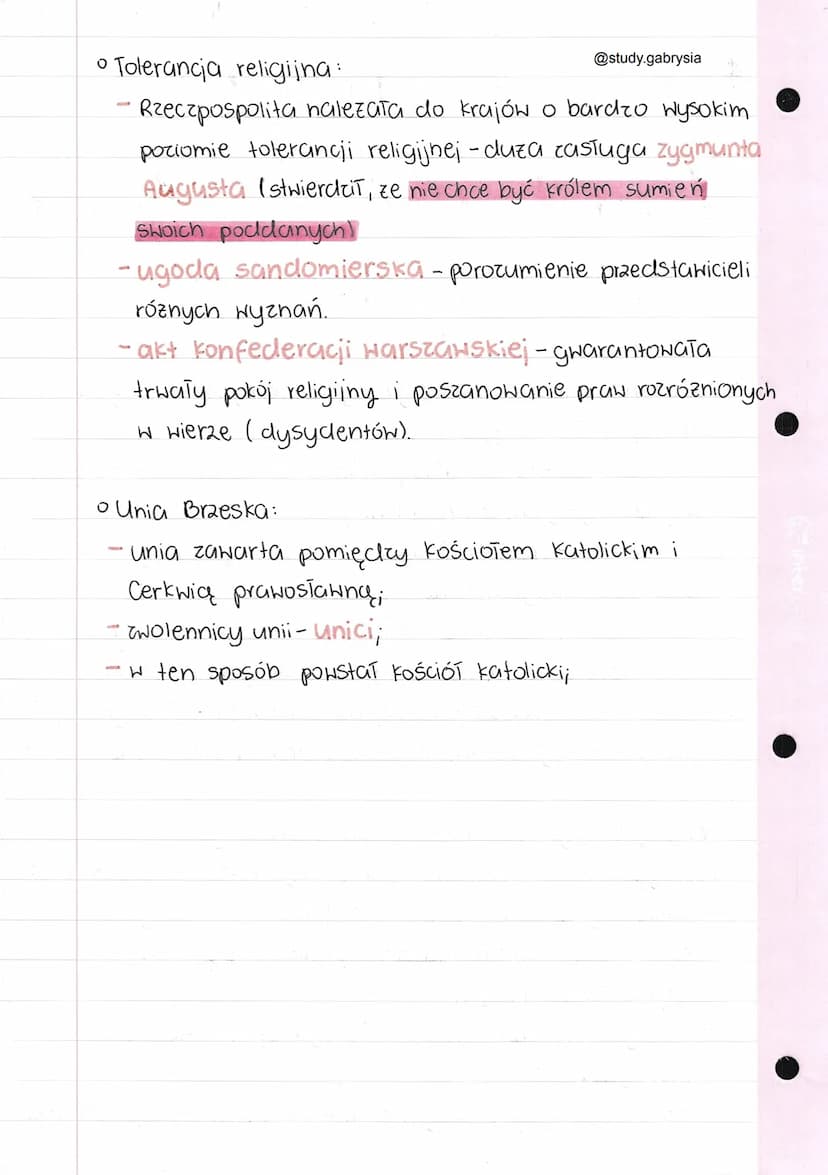 Reforracja i
hontreforracja
Rzeczypospolitej
@study.gabrysia
w
• Na terenie państwa polskiego wyodrębniły się cztery
kierunki reformacyjne:
