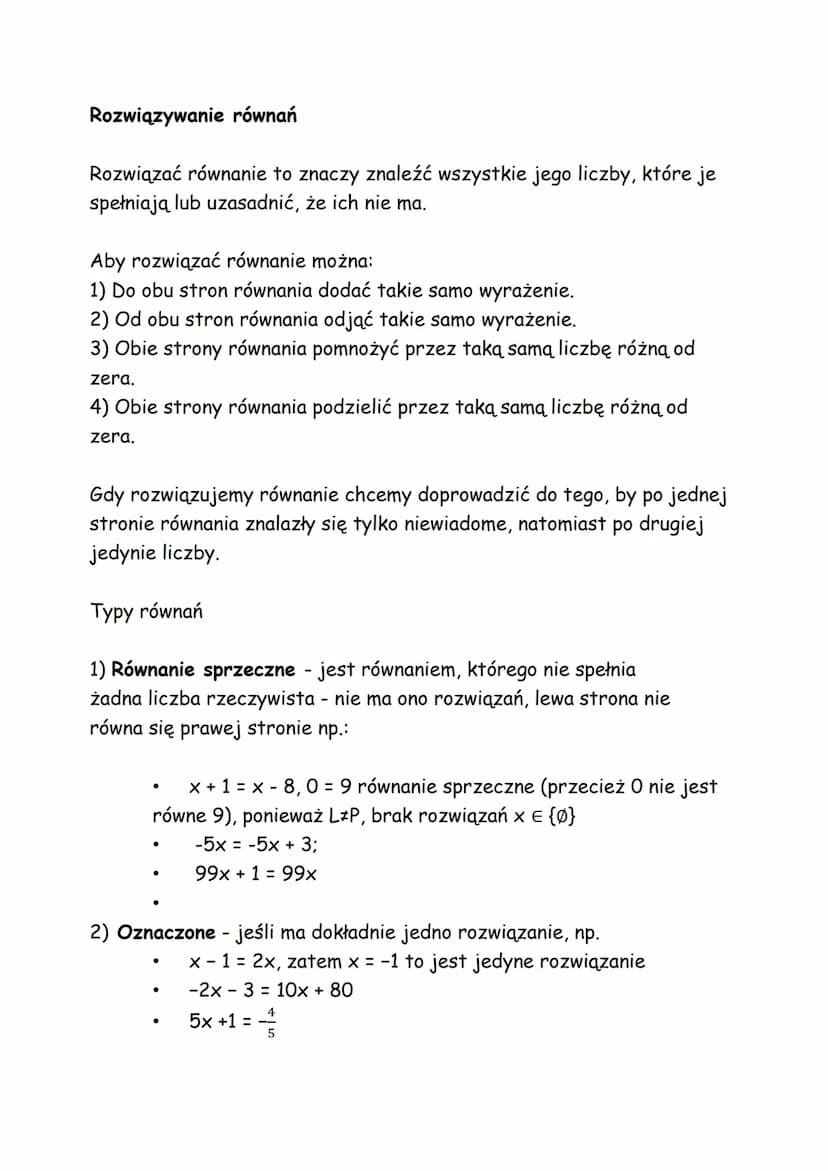 Liczby, wyrażenia algebraiczne i równania
Liczby - określają ilość którą możemy policzyć zapisuje się je cyframi.
Jak dzielimy liczby?
●
Lic