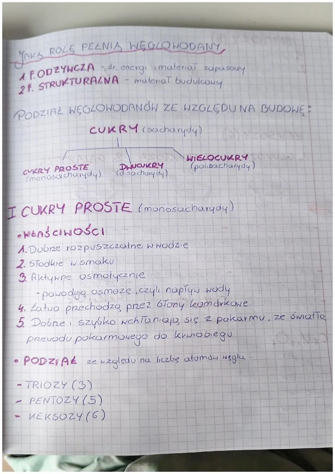 3. WĘGLOWODANY
Sacharydy
Węglowodany = Cukry (sa to związki org.)
• Związki na bazie węgla, wodoru tenu
- Zawsze przy jednym (kazdym) węglu
