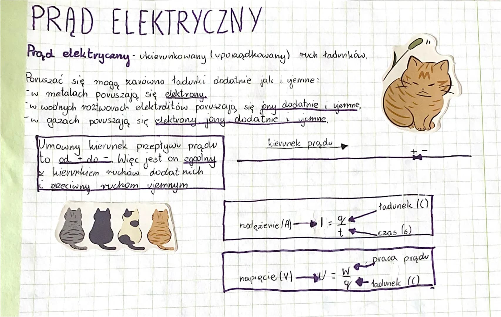 PRĄD ELEKTRYCZNY
Prąd elektryczny - ukierunkowany (uporządkowany) ruch ładunków,
Poruszać się
xavówno tadunki dodatnie jak i yjemne:
mogą
-w
